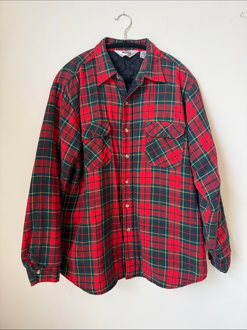 VINTAGE Woolrich cotton plaid quilt insulated shacket classic jacket